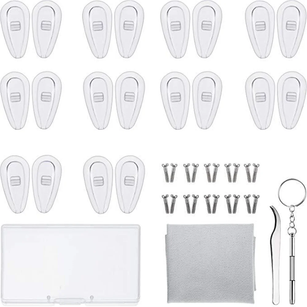 10 Pairs Eyeglass Nose Pads 15mm Anti-Slip Soft Silicone Air Chamber Glasses Soft Nose Pads Repair Kit Glasses Accessories
10 Pairs Eyeglass Nose Pads 15mm Anti-Slip Soft Silicone Air Chamber Glasses Soft Nose Pads Repair Kit Glasses Accessories