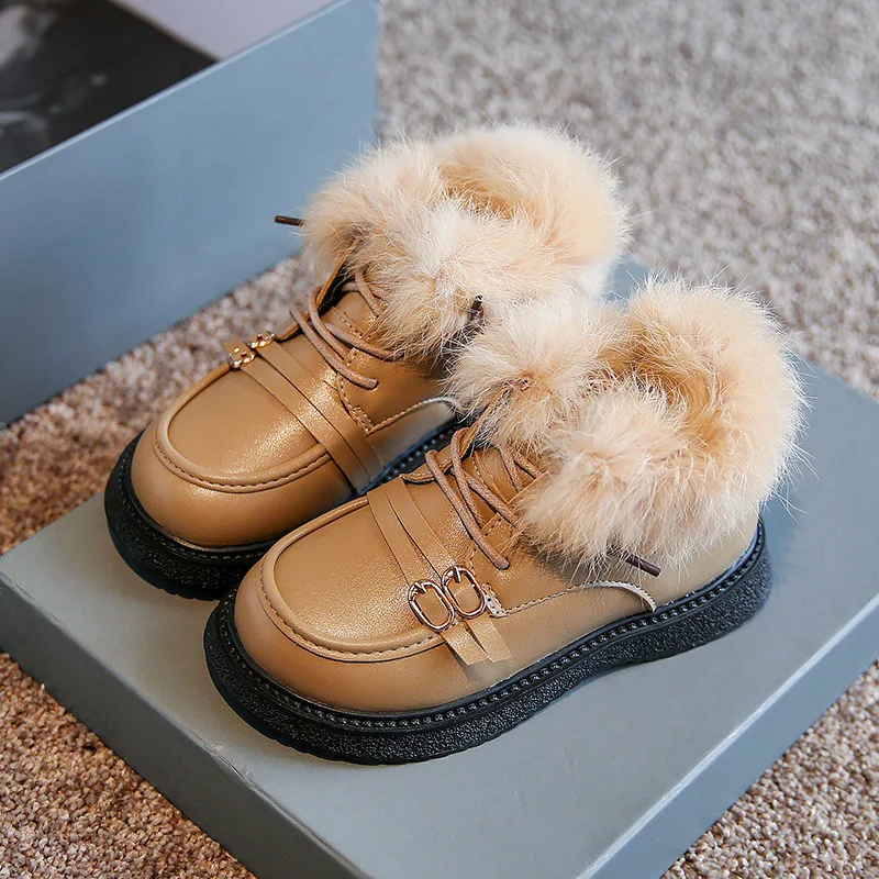 Children Flush Mouth British Style Boys Loafers Shoes 2021 Winter New Girls Plush Warm Fashion Leather Boots Kids Fashion Solid
Children Flush Mouth British Style Boys Loafers Shoes 2021 Winter New Girls Plush Warm Fashion Leather Boots Kids Fashion Solid