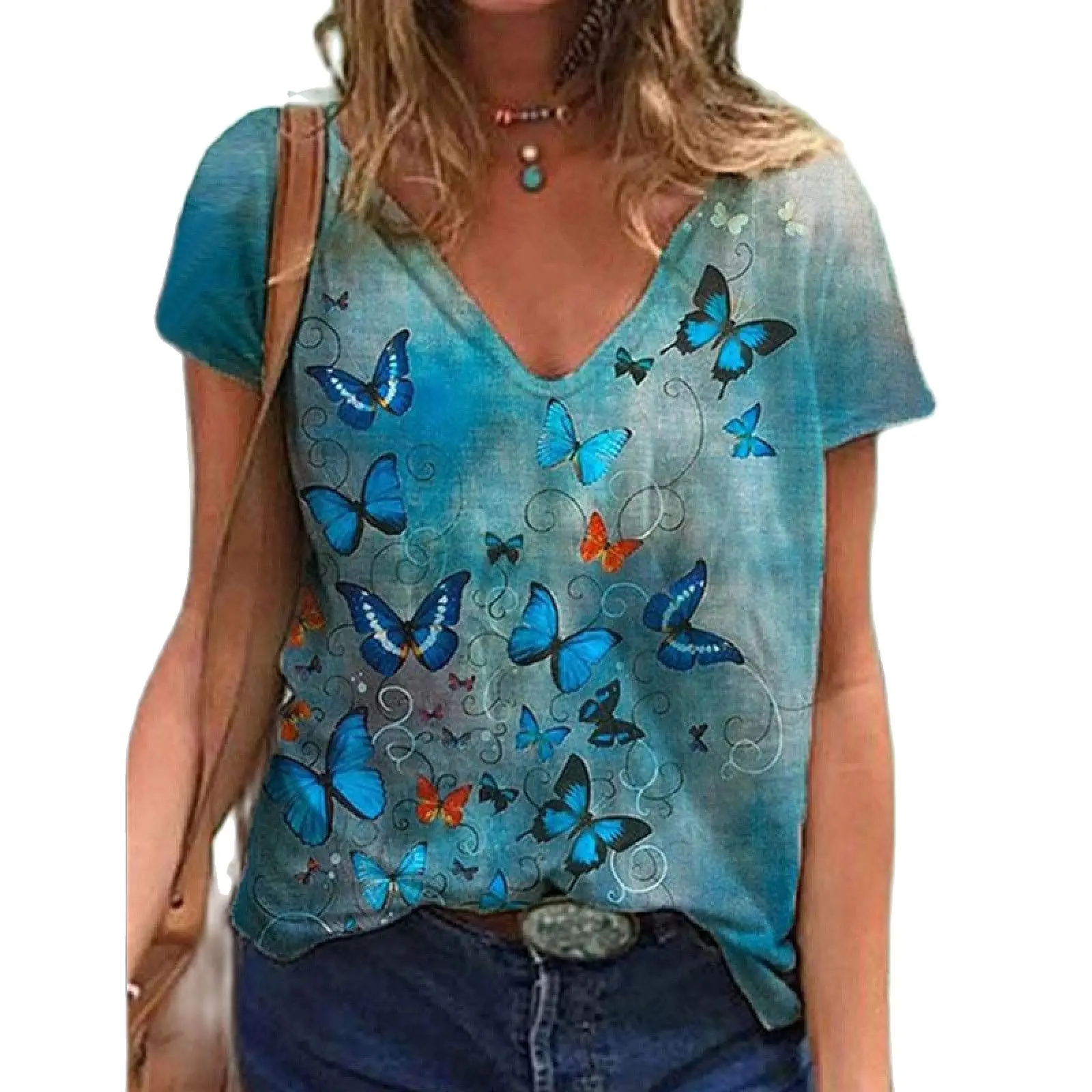 T-Shirts Women's Summer Fashion Butterfly Printed Short Sleeve Tops Y2k Graphic Blusas Mujer Manga Cotton Shirts Plus Size Tops
T-Shirts Women's Summer Fashion Butterfly Printed Short Sleeve Tops Y2k Graphic Blusas Mujer Manga Cotton Shirts Plus Size Tops