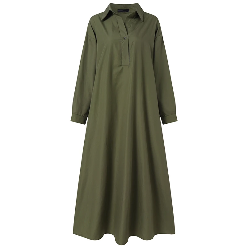 ZANZEA Autumn Stylish Women Vintage Long Sleeve Loose Sundress 2021 Casual Long Maxi Dress Kaftan Femme Solid Party Vestido Robe
ZANZEA Autumn Stylish Women Vintage Long Sleeve Loose Sundress 2021 Casual Long Maxi Dress Kaftan Femme Solid Party Vestido Robe