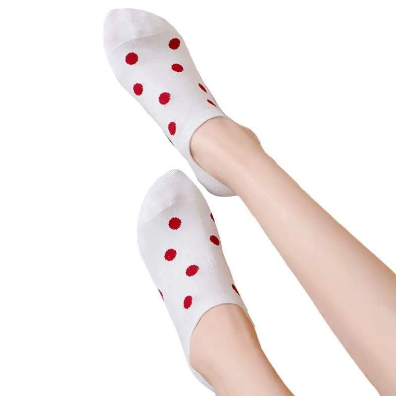 Women Low Cut Short Boat Socks Cute Polka Dot Print Non-Slip Silicone Hosiery
Women Low Cut Short Boat Socks Cute Polka Dot Print Non-Slip Silicone Hosiery