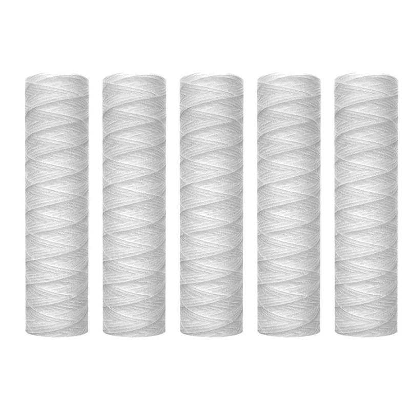 5Pc 20 Micrometre 10X2.5 Inch String Wound Sediment Water Filter,Whole House Sediment Filtration,Replacement For RO Unit
5Pc 20 Micrometre 10X2.5 Inch String Wound Sediment Water Filter,Whole House Sediment Filtration,Replacement For RO Unit