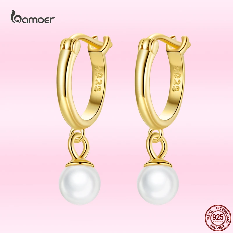 Bamoer Luxury Gold-Plated Pendant Earrings for Women 925 Sterling Silver Shell Beads Earrings Formal Elegant Wedding Jewelry
Bamoer Luxury Gold-Plated Pendant Earrings for Women 925 Sterling Silver Shell Beads Earrings Formal Elegant Wedding Jewelry