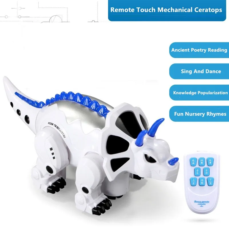 Multifunctional Puzzle RC Mechanical Horned Dragon Story Dance Music Light Wireless Remote Control Dinosaur Children's Toy
Multifunctional Puzzle RC Mechanical Horned Dragon Story Dance Music Light Wireless Remote Control Dinosaur Children's Toy