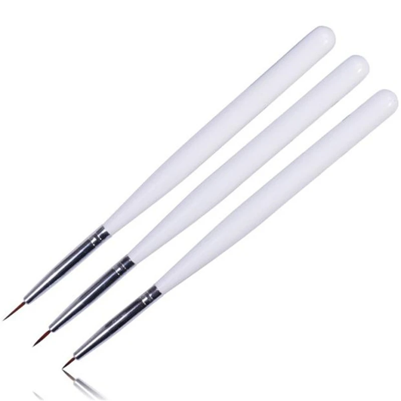 3pcs/Lot hot Sale White Nailbrush For Gel UV Polish Soft Brushes For Manicure Painting Tiny Nail Pattern Nail Art Pen
3pcs/Lot hot Sale White Nailbrush For Gel UV Polish Soft Brushes For Manicure Painting Tiny Nail Pattern Nail Art Pen