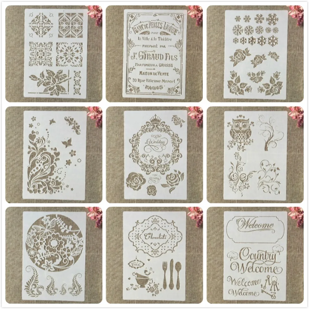 A4 29cm Vintage French Words Garland DIY Layering Stencils Wall Painting Scrapbook Coloring Embossing Album Decorative Template
A4 29cm Vintage French Words Garland DIY Layering Stencils Wall Painting Scrapbook Coloring Embossing Album Decorative Template