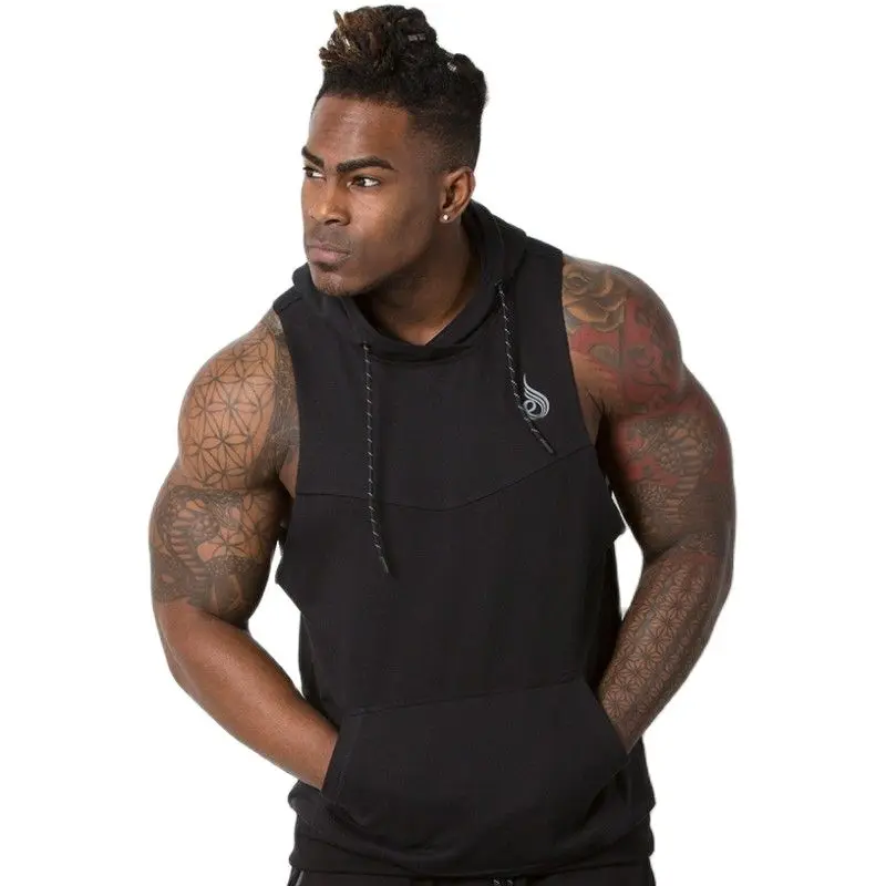 Summer Muscular Men's Fitness Training Hooded Vest Pure Cotton Running Sports Loose Breathable Large Size Sleeveless Hoodie
Summer Muscular Men's Fitness Training Hooded Vest Pure Cotton Running Sports Loose Breathable Large Size Sleeveless Hoodie