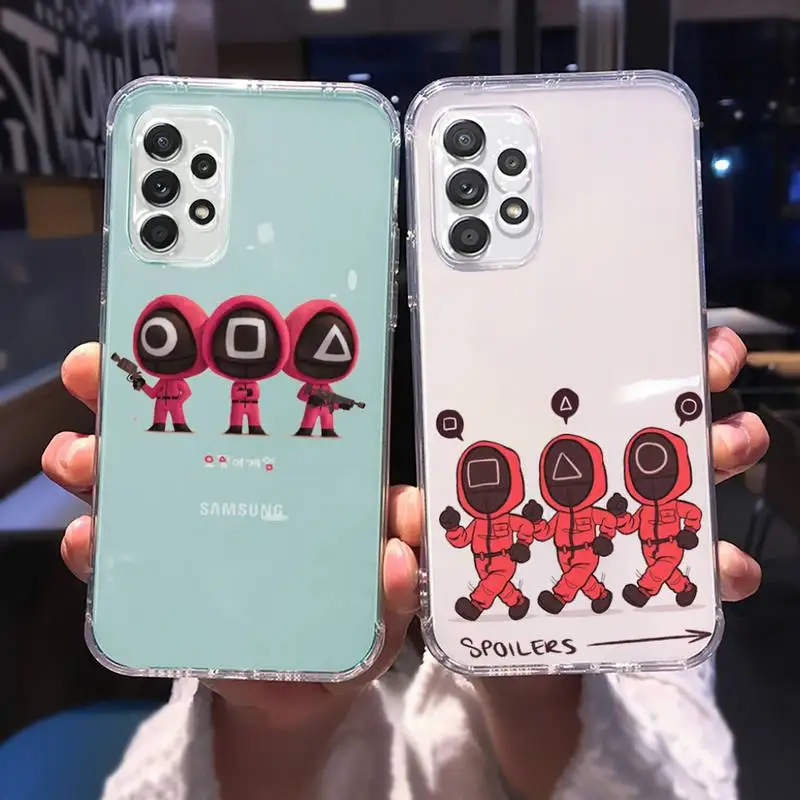 Squid Game Pink Soldiers Phone Case for Samsung A 51 50 52 12 21s 31 40 70 71 note S 20 10 21 ultra plus fe clear coque shell
Squid Game Pink Soldiers Phone Case for Samsung A 51 50 52 12 21s 31 40 70 71 note S 20 10 21 ultra plus fe clear coque shell