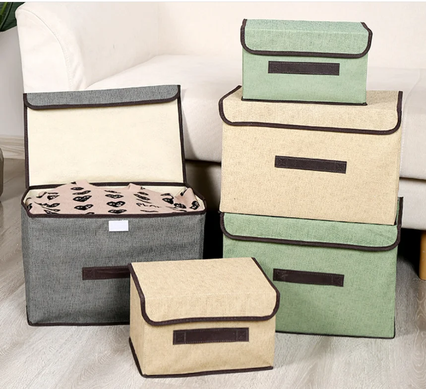 Forged linen non-woven storage box Clothes foldable household wardrobe underwear portable dustproof debris storage box
Forged linen non-woven storage box Clothes foldable household wardrobe underwear portable dustproof debris storage box