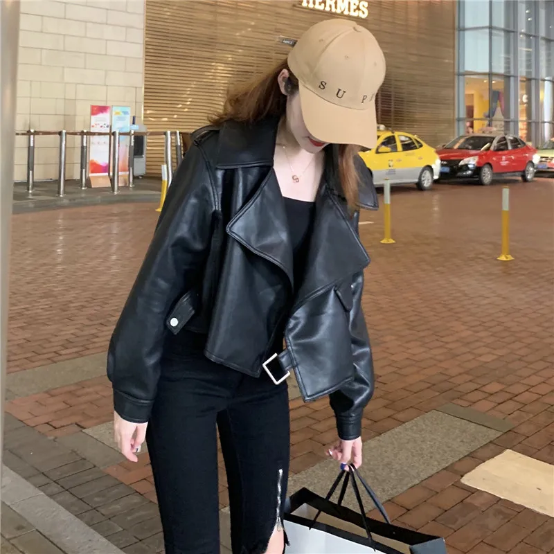 women short leather coat long sleeve coat female joker blazer tooling web celebrity leather coat f4178
women short leather coat long sleeve coat female joker blazer tooling web celebrity leather coat f4178