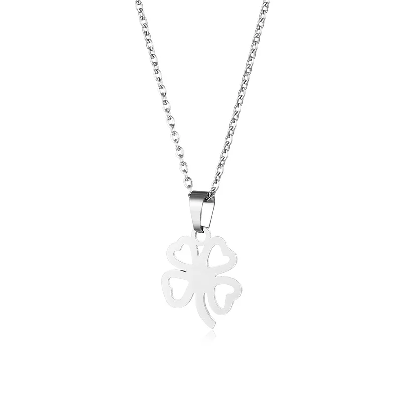 Titanium Steel Flower Clover Necklace Women Fashion Lucky Grass Love Pendant Stainless Steel Necklace Jewelry Gifts for women
Titanium Steel Flower Clover Necklace Women Fashion Lucky Grass Love Pendant Stainless Steel Necklace Jewelry Gifts for women