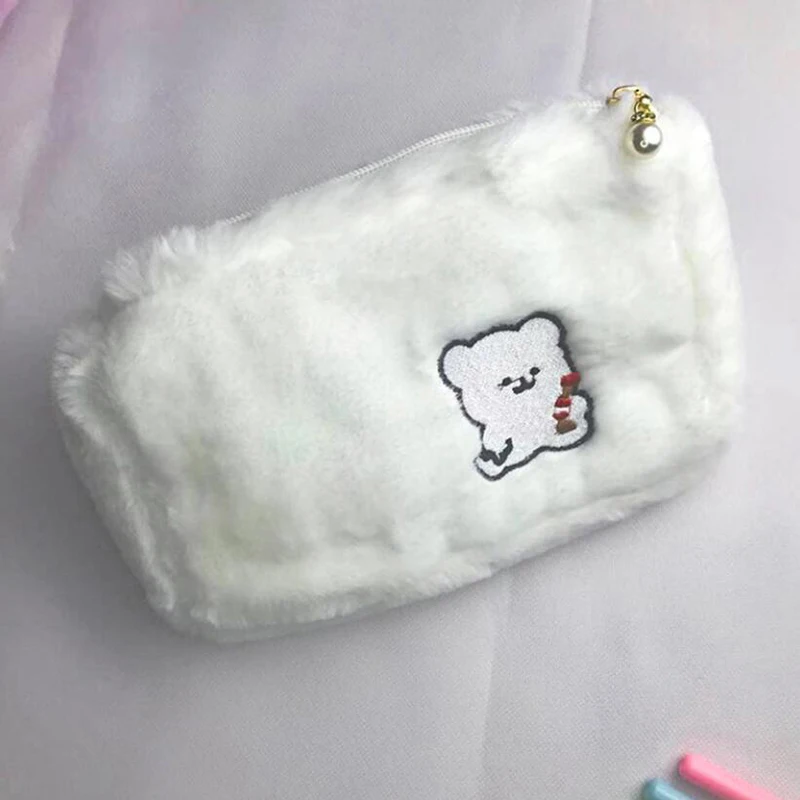 Simple Embroidery Cartoon Bear Large Pencil Case Cosmetic Bag Kawaii Capacity Pen Bag Canvas Storage Bag School Stationery
Simple Embroidery Cartoon Bear Large Pencil Case Cosmetic Bag Kawaii Capacity Pen Bag Canvas Storage Bag School Stationery