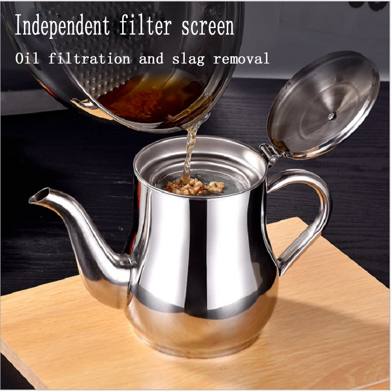 201 stainless steel oil pot, kitchen oil cup, household filter screen, oil pot, oil leakage, large capacity oil storage tank
201 stainless steel oil pot, kitchen oil cup, household filter screen, oil pot, oil leakage, large capacity oil storage tank