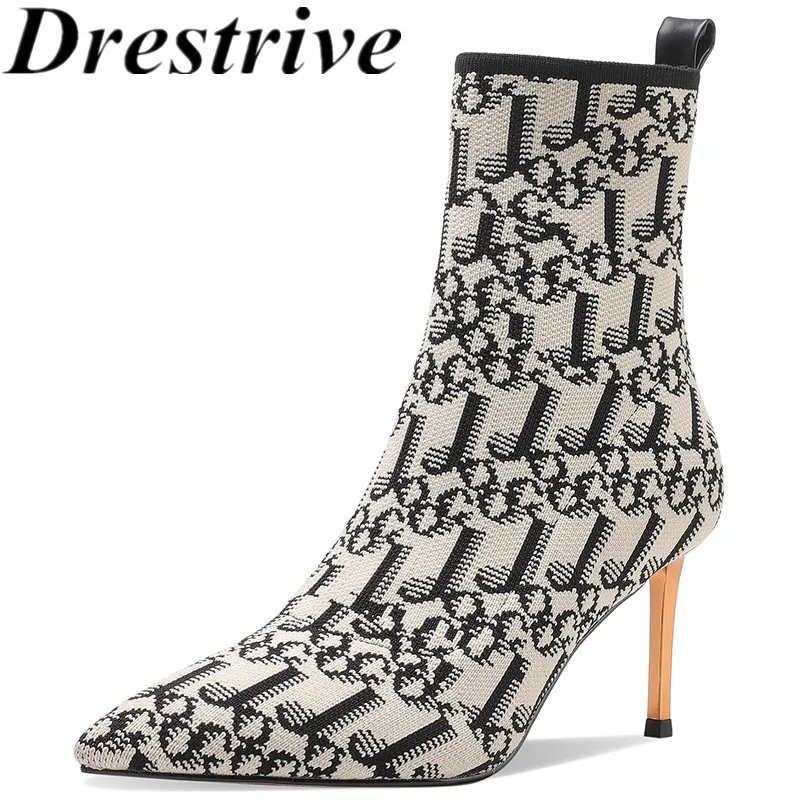 Drestrive Stretch Fabric Pointed Toe Women Aankle Boots Letters 2021 Autumn Thin High Heel Shoes Fashion Beige
Drestrive Stretch Fabric Pointed Toe Women Aankle Boots Letters 2021 Autumn Thin High Heel Shoes Fashion Beige