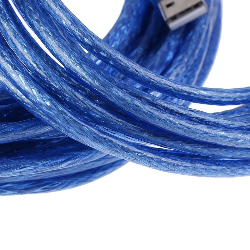 Прозрачный синий usb-накопитель 2 0 Удлинительный кабель Линия передачи данных