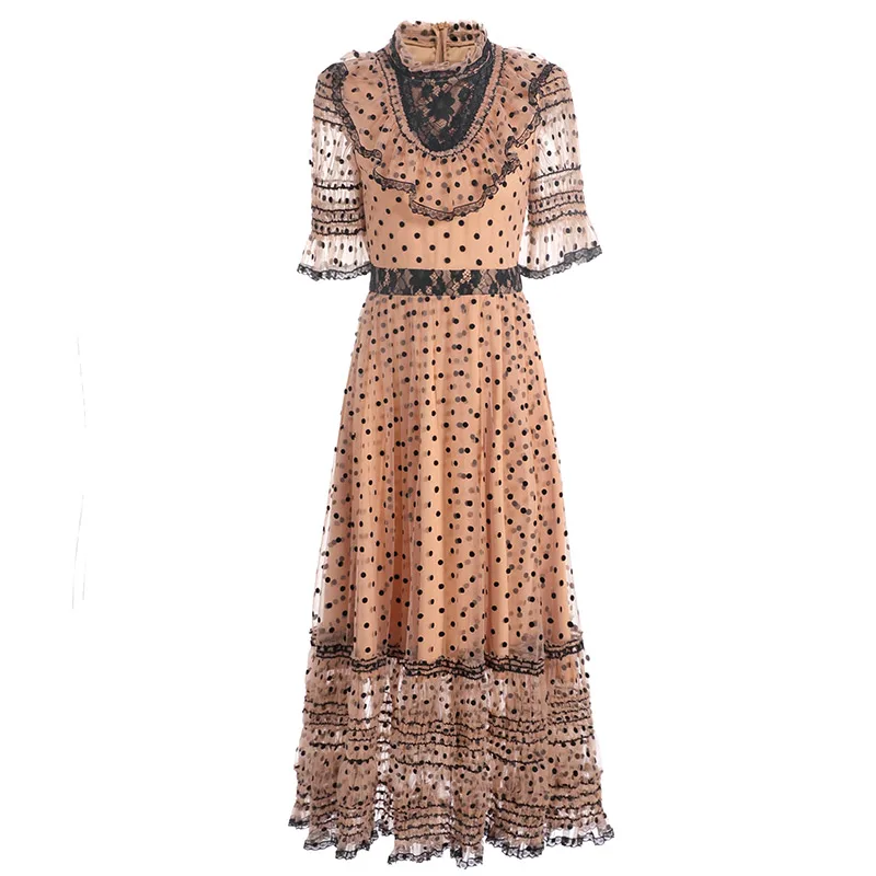Seifrmann Women Summer Fashion RunwayMidi Dress Flare Sleeve Ruffles Lace Polka Dot Printed Ladies A-Line Dresses vestidos 2021
Seifrmann Women Summer Fashion RunwayMidi Dress Flare Sleeve Ruffles Lace Polka Dot Printed Ladies A-Line Dresses vestidos 2021