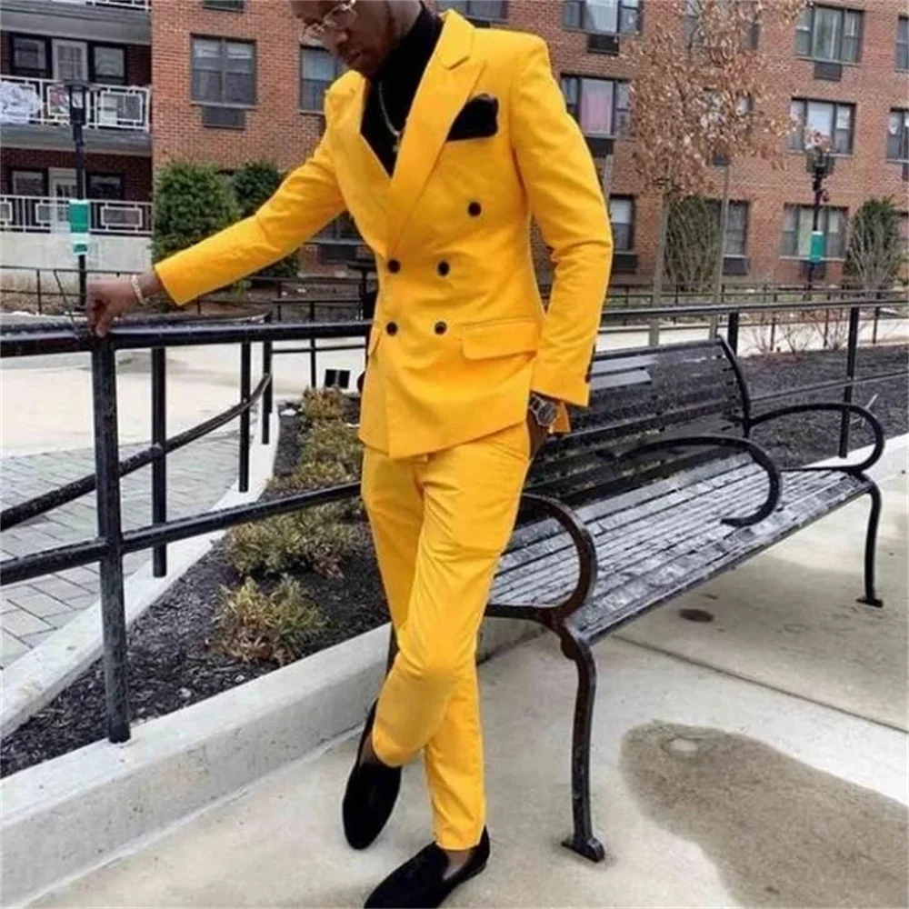 2021 New Customized Best Man Yellow Groom Tuxedo Mountain Top Lapel Men's Suit Wedding 2-Piece Suit (Jacket + Pants + Tie)
2021 New Customized Best Man Yellow Groom Tuxedo Mountain Top Lapel Men's Suit Wedding 2-Piece Suit (Jacket + Pants + Tie)