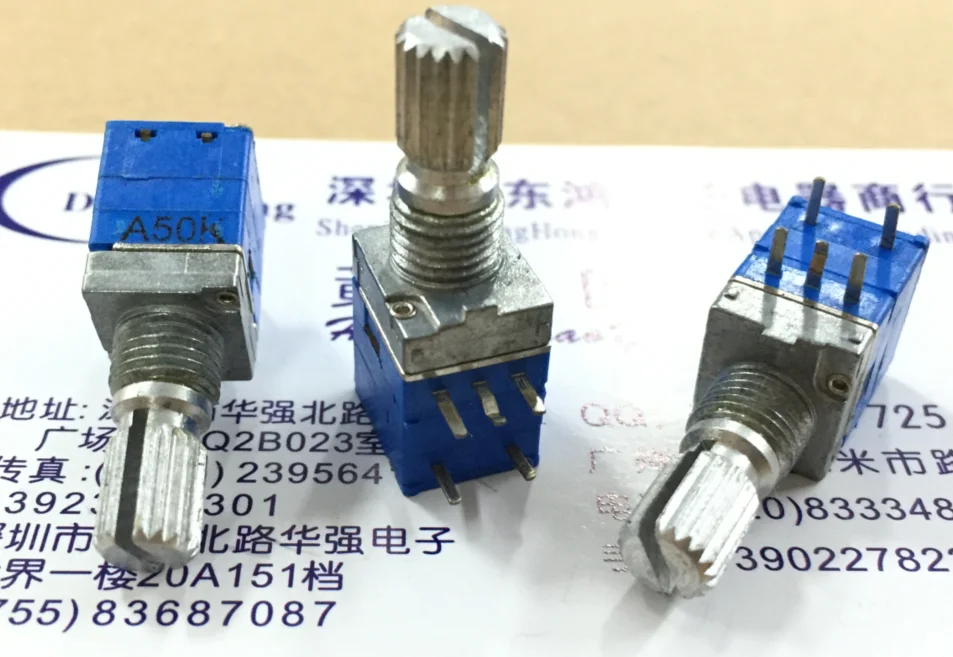 2pcs Sealed 09 type precision potentiometer single gang with switch a50k axis length 15mm phonograph potentiometer
2pcs Sealed 09 type precision potentiometer single gang with switch a50k axis length 15mm phonograph potentiometer