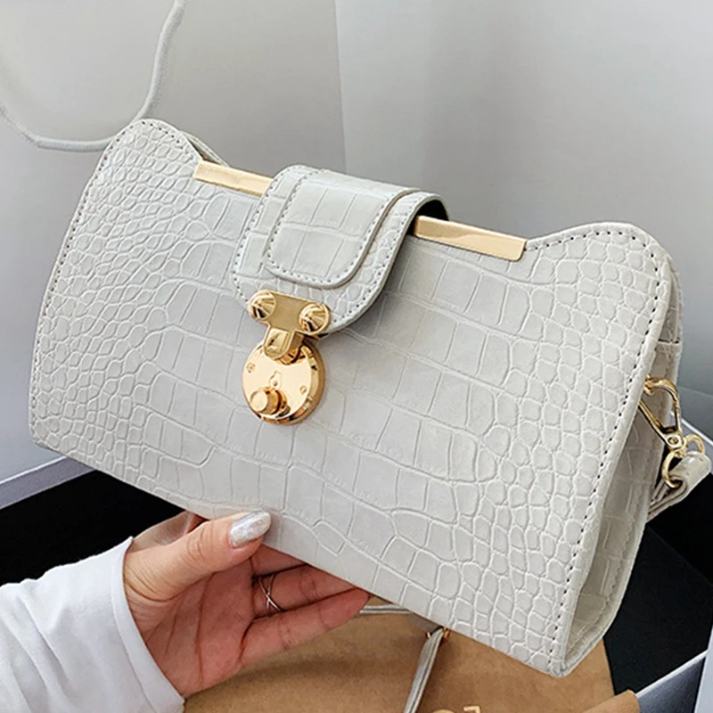 Luxury Handbags,Vintage Lock Crocodile Pattern Shoulder Bag,Ladies PU Leather Evening Clutch Bags,Messenger Bag
Luxury Handbags,Vintage Lock Crocodile Pattern Shoulder Bag,Ladies PU Leather Evening Clutch Bags,Messenger Bag