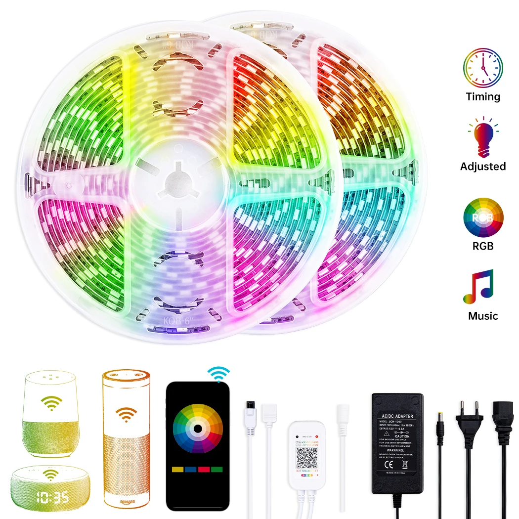 Waterproof RGB 5050 LED Strip Light 60leds/m WiFi Infared Control DC12V Flexible SMD Lamp Ribbon With Alexa Google Home IFFFT
Waterproof RGB 5050 LED Strip Light 60leds/m WiFi Infared Control DC12V Flexible SMD Lamp Ribbon With Alexa Google Home IFFFT