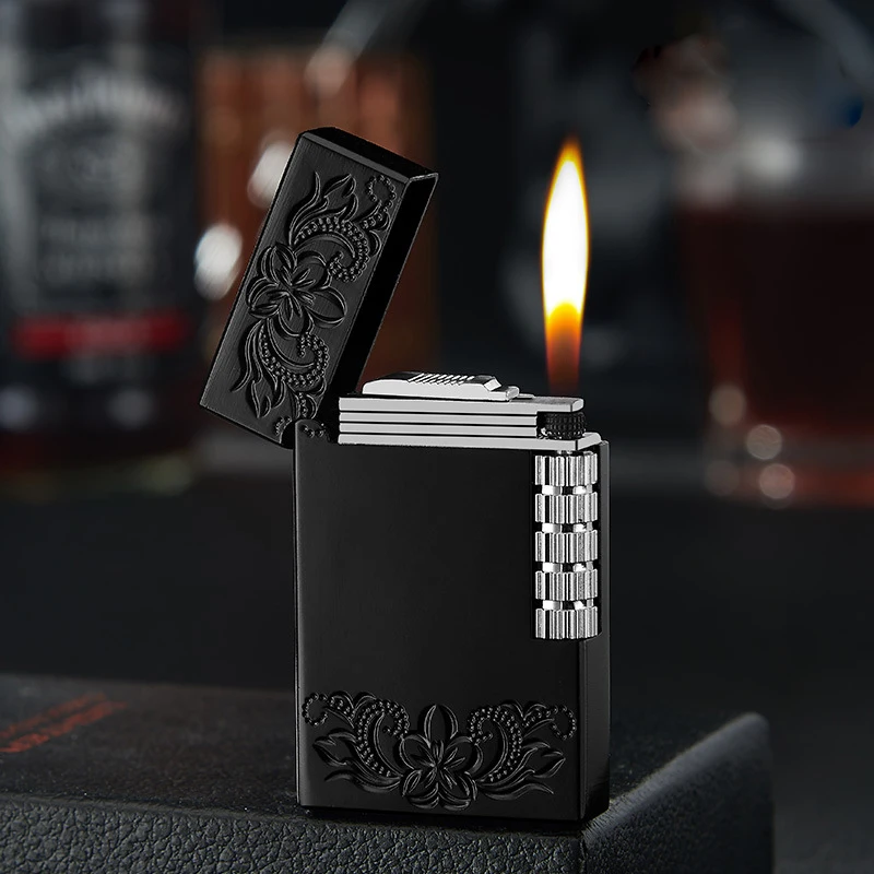 Portable New Square Metal Butane Gas lighter Sideslip Mini Lighters Flint Cigarette Lighters Smoking Accessories Gadgets for Men
Portable New Square Metal Butane Gas lighter Sideslip Mini Lighters Flint Cigarette Lighters Smoking Accessories Gadgets for Men