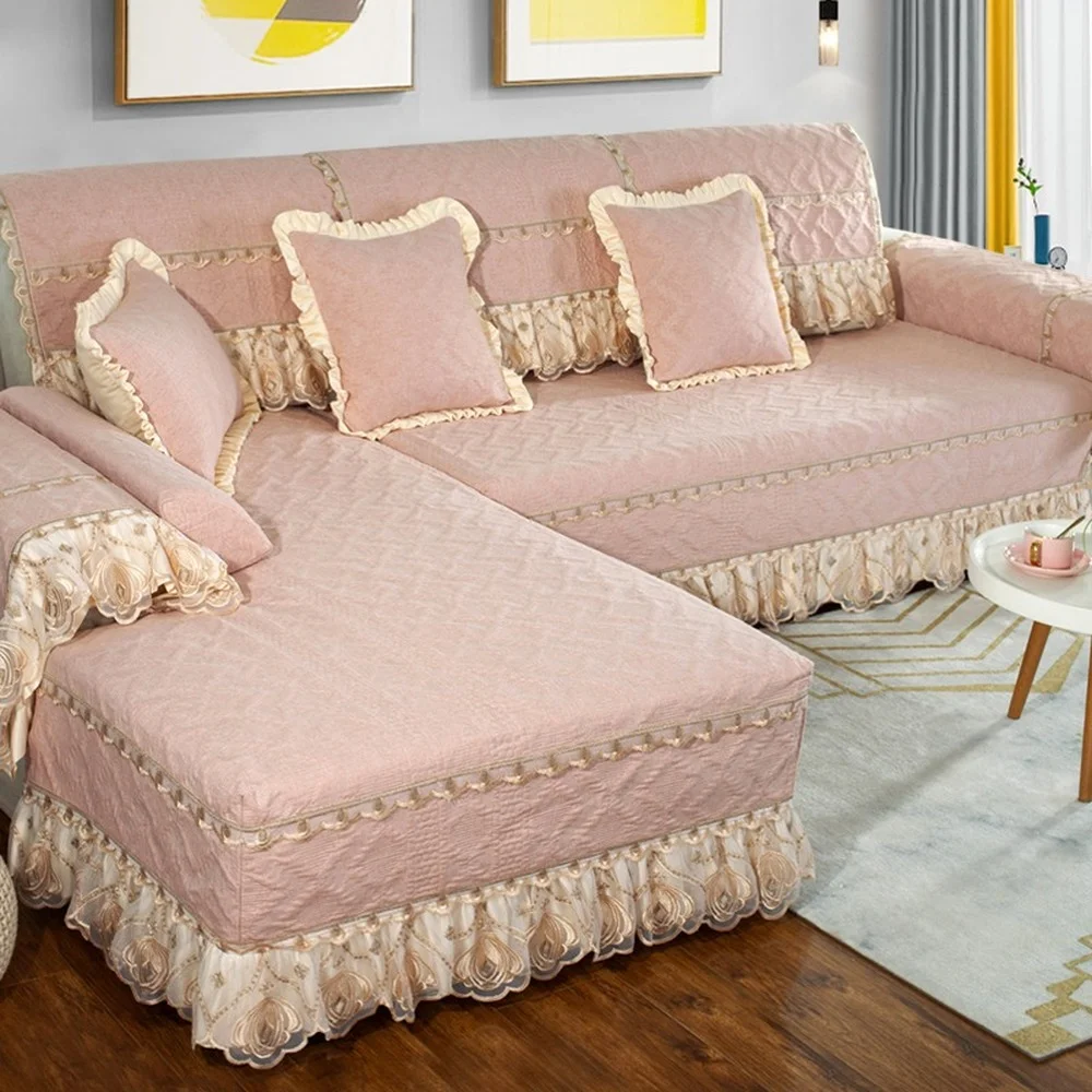 Full Set of Luxury Sofa Covers Pink Chenille Sofa Sets Cozy Soft Sofa Towel Slipcover Non-slip Cushion Backrest Combination Kit
Full Set of Luxury Sofa Covers Pink Chenille Sofa Sets Cozy Soft Sofa Towel Slipcover Non-slip Cushion Backrest Combination Kit