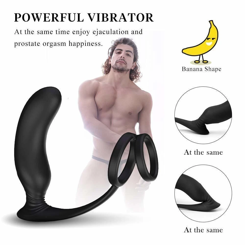 Prostate Massager Male Anal butt plug Vibrators Penis Ring Wireless Remote Control 9 Vibration Mode adults Sex Toys For Men gay | Красота и