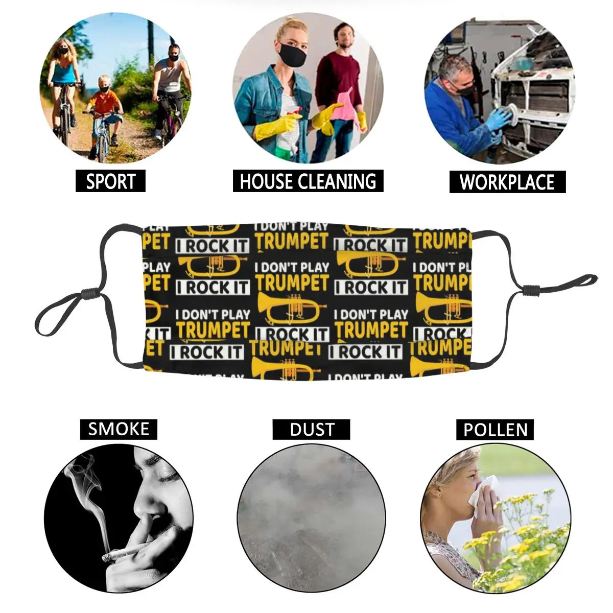 Awesome Gift For Trumpet Players Reusable Mouth Face Mask Men Jazz Music Lover Anti Dust Mask Protection Cover Respirator
Awesome Gift For Trumpet Players Reusable Mouth Face Mask Men Jazz Music Lover Anti Dust Mask Protection Cover Respirator