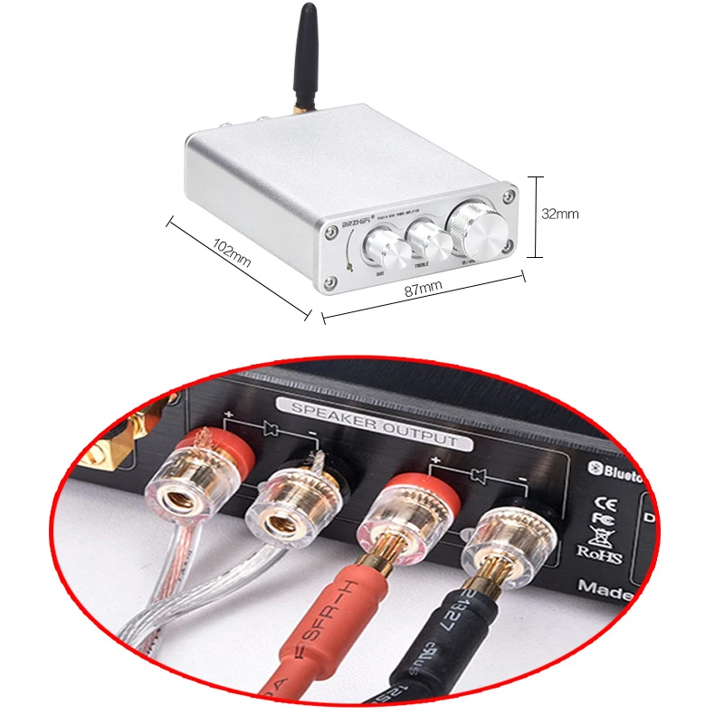 Kaolanhon DC12~24v 50WX2 HIFI Fever Mini 5.0 Bluetooth Power Amplifier TPA3116 Stereo Audio Subwoofer High Power Amplifier
Kaolanhon DC12~24v 50WX2 HIFI Fever Mini 5.0 Bluetooth Power Amplifier TPA3116 Stereo Audio Subwoofer High Power Amplifier