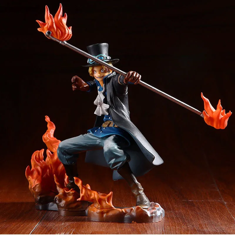 A Set Of 3 Anime Hands To Do One Piece Three Brothers Luffy Ace Saab Battle scene Model Toys Gifts