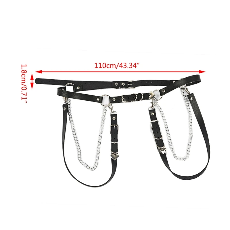 Women Gothic Hiphop Belt Adjustable Disco Dancing Leather Belts Punk Style Jk Waist Strap Gitl Dress Body Waist Chain 
Women Gothic Hiphop Belt Adjustable Disco Dancing Leather Belts Punk Style Jk Waist Strap Gitl Dress Body Waist Chain