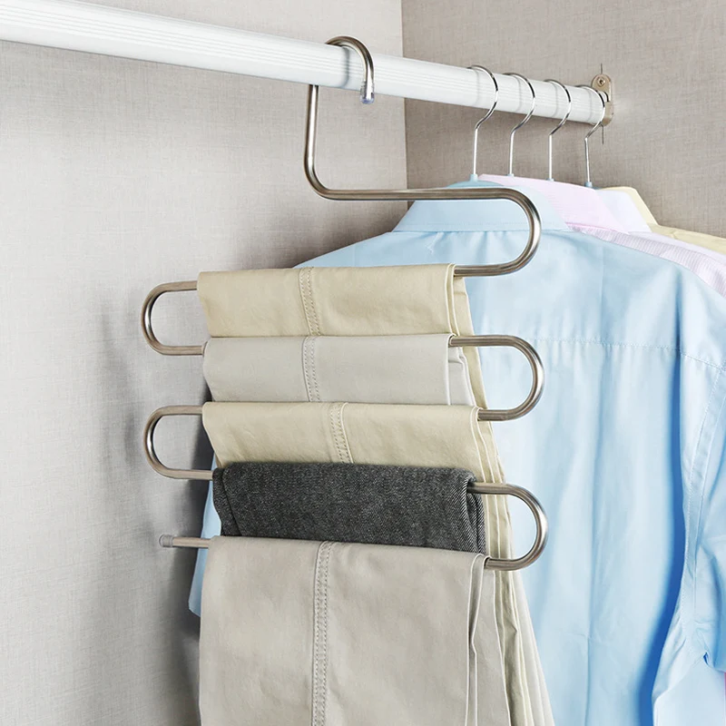 UMulti-functional 5 In 1 Trousers Storage Rack Pants Hanging Clothes Hanger Home Space Saver Neat Room
UMulti-functional 5 In 1 Trousers Storage Rack Pants Hanging Clothes Hanger Home Space Saver Neat Room