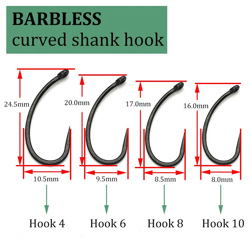 20PCS Barbless Carp Hook PTFE Coating Carp Hooks High Carbon Steel Matte Black With No Barb 2 4 6 8 Accessories for Carp Fishing
20PCS Barbless Carp Hook PTFE Coating Carp Hooks High Carbon Steel Matte Black With No Barb 2 4 6 8 Accessories for Carp Fishing