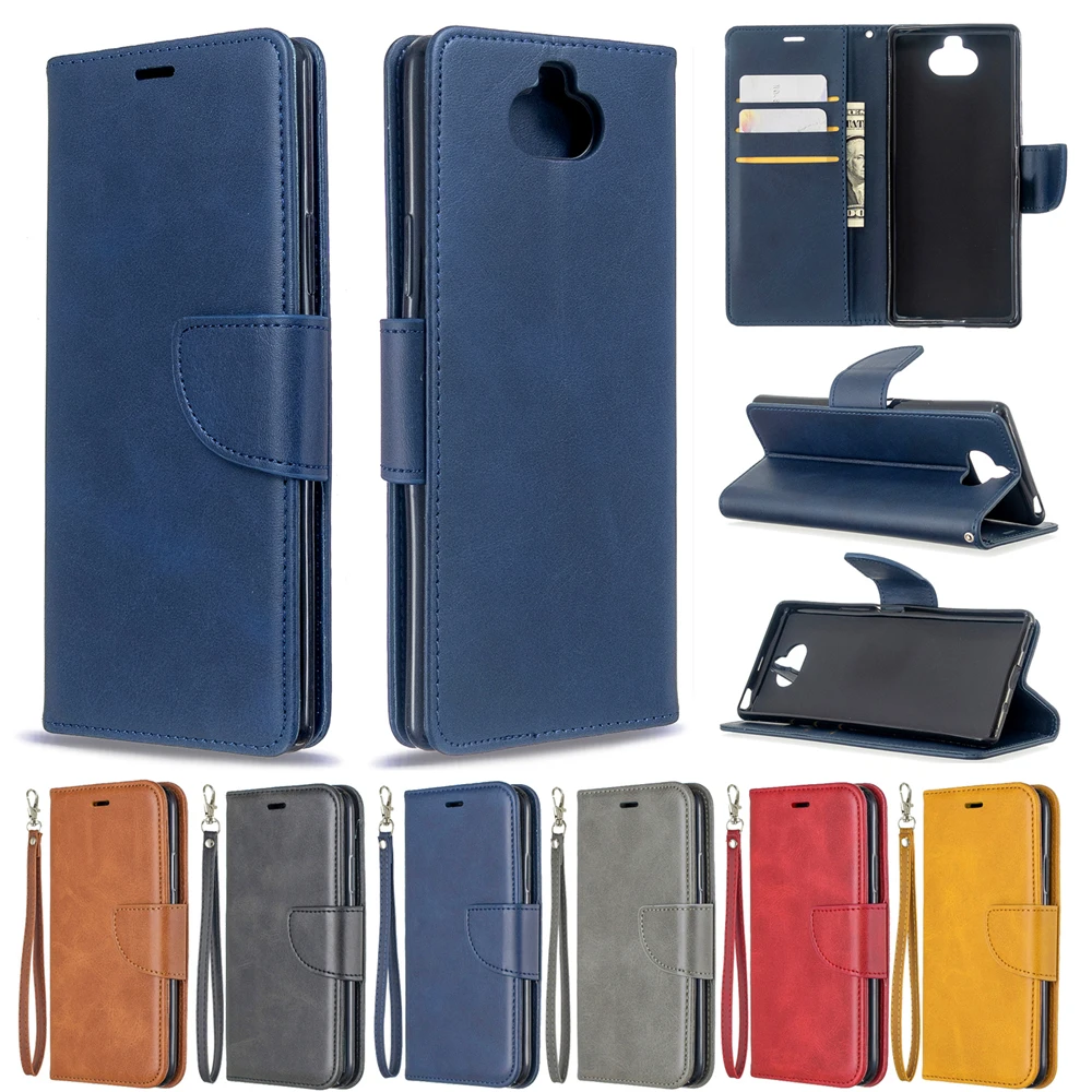 

Luxury Multi Card Slots Case For SONY Xperia 5 8 10 Plus L4 L3 L1 XZ5 XZ2 XA2 Ultra Case Wallet Case Flip Leather Cover