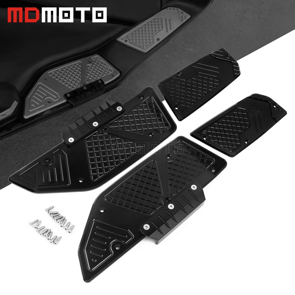 

MD Scooter Front & Rear Footrest Step Footboard Pedals Foot Pegs For YAMAHA TMAX 530 T-MAX530 SX DX T-MAX TMAX530 2017 2018 2019