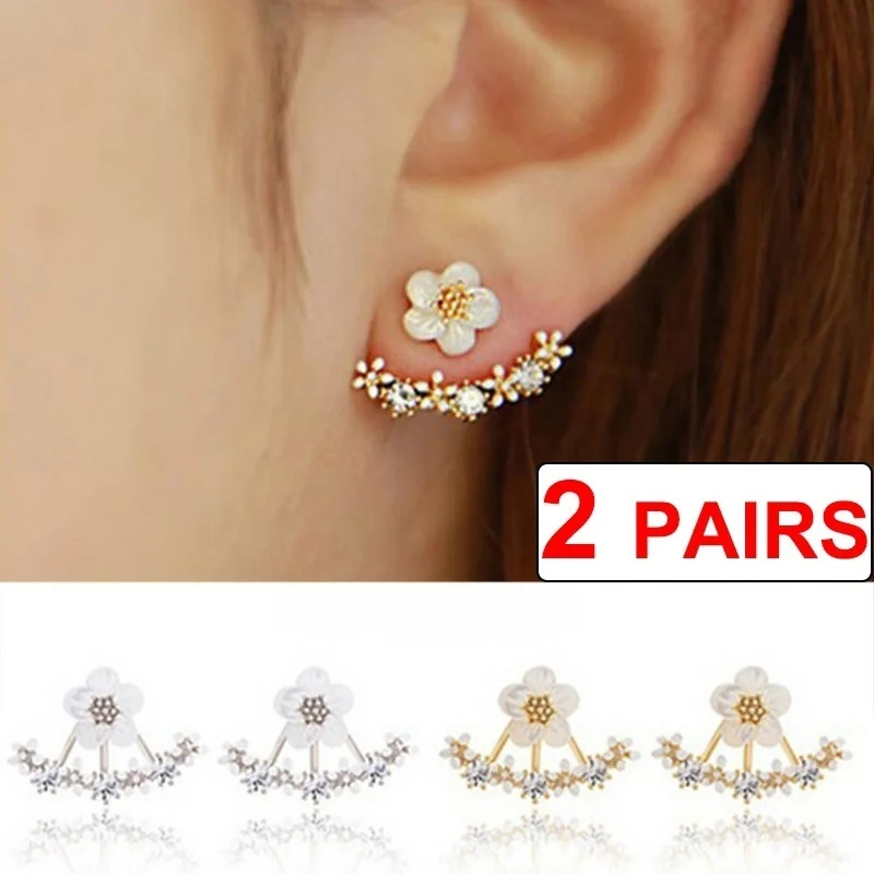 2 Pairs Fashion Crystal Stud Earrings Flower Earrings for Women Jewelry(Color: Gold,Silver)
2 Pairs Fashion Crystal Stud Earrings Flower Earrings for Women Jewelry(Color: Gold,Silver)