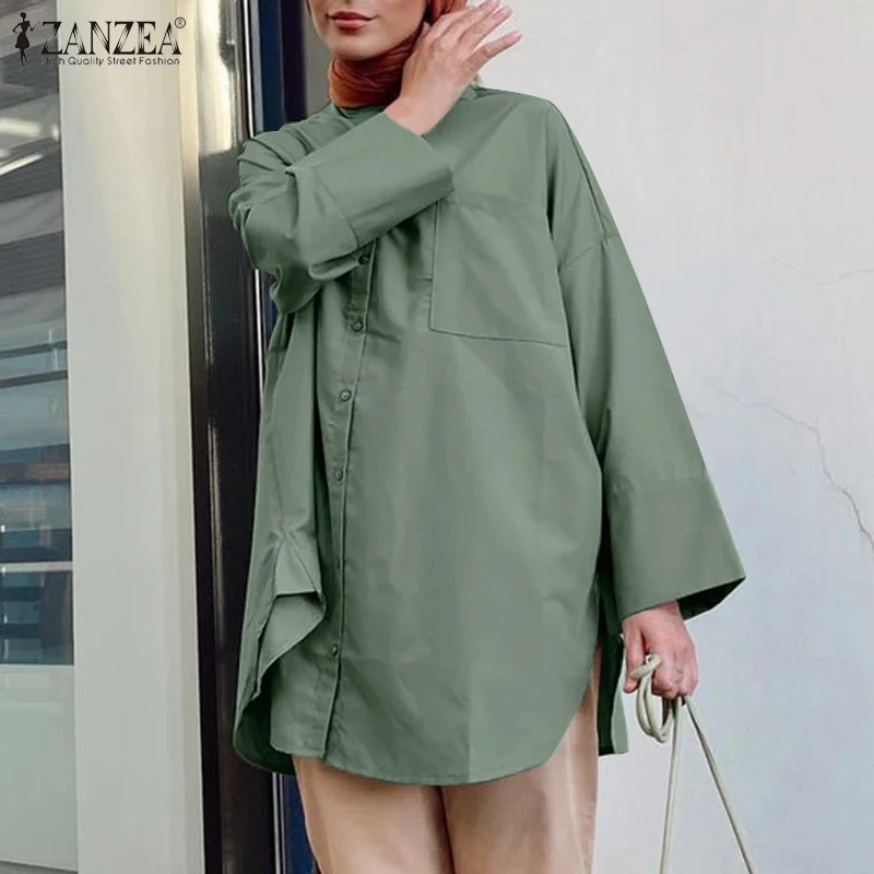 ZANZEA Vintage Shirts Women Spring Blouse 2022 Casual Elegant Long Sleeve Turkish Blouse Female Solid Islam Clothing
ZANZEA Vintage Shirts Women Spring Blouse 2022 Casual Elegant Long Sleeve Turkish Blouse Female Solid Islam Clothing
