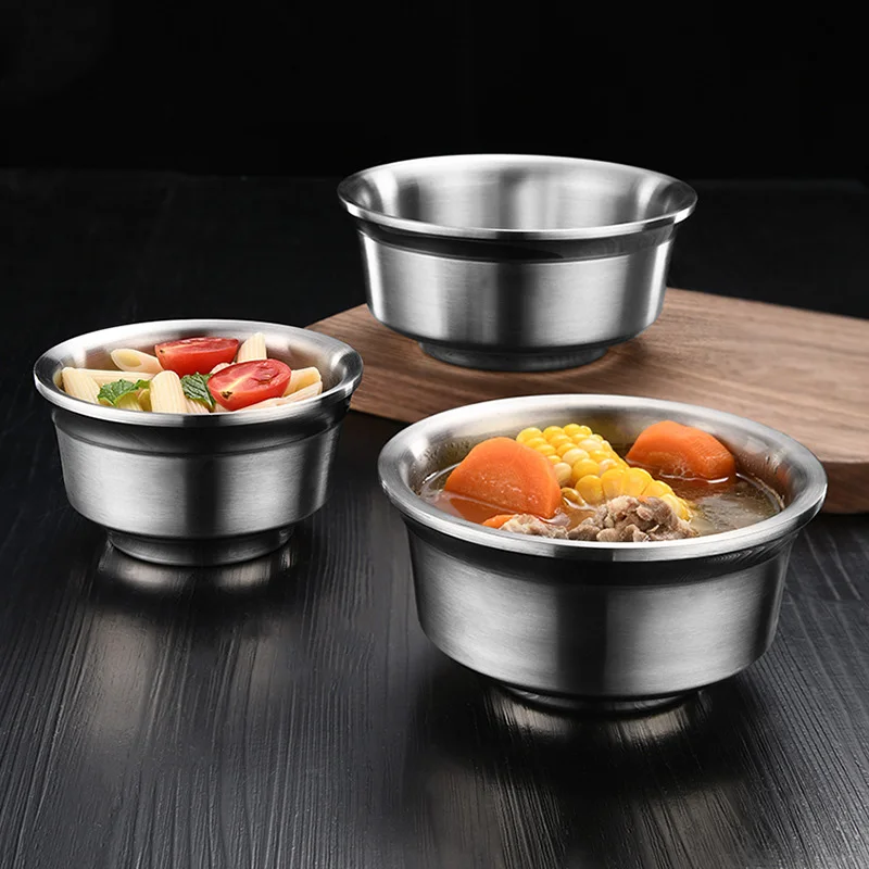 304 double-layer stainless steel bowl anti-scalding household rice bowl fruit salad noodle rice bowl tableware restaurant kitche
304 double-layer stainless steel bowl anti-scalding household rice bowl fruit salad noodle rice bowl tableware restaurant kitche
