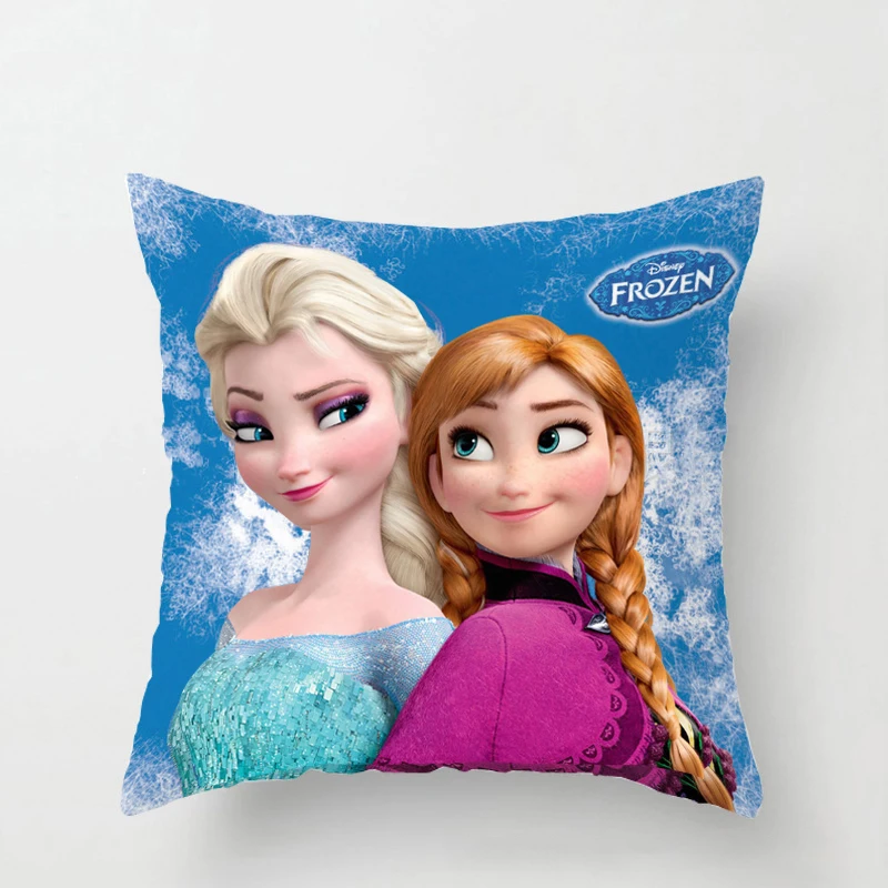 

2PCS 45x45cm Disney Frozen Cushion Cover Anna Elsa Plush Toys Cartoon Anime Animation Pillow Case Home Decoration Christmas Gift