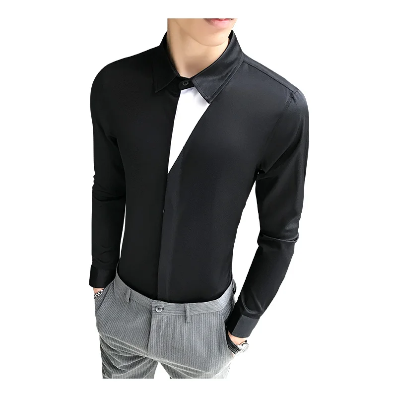 Designer High Quality Shirts Men Solid Color Long Sleeve Slim Fit Casual Men Shirt Night Club Party Streetwear Social Blouse
Designer High Quality Shirts Men Solid Color Long Sleeve Slim Fit Casual Men Shirt Night Club Party Streetwear Social Blouse