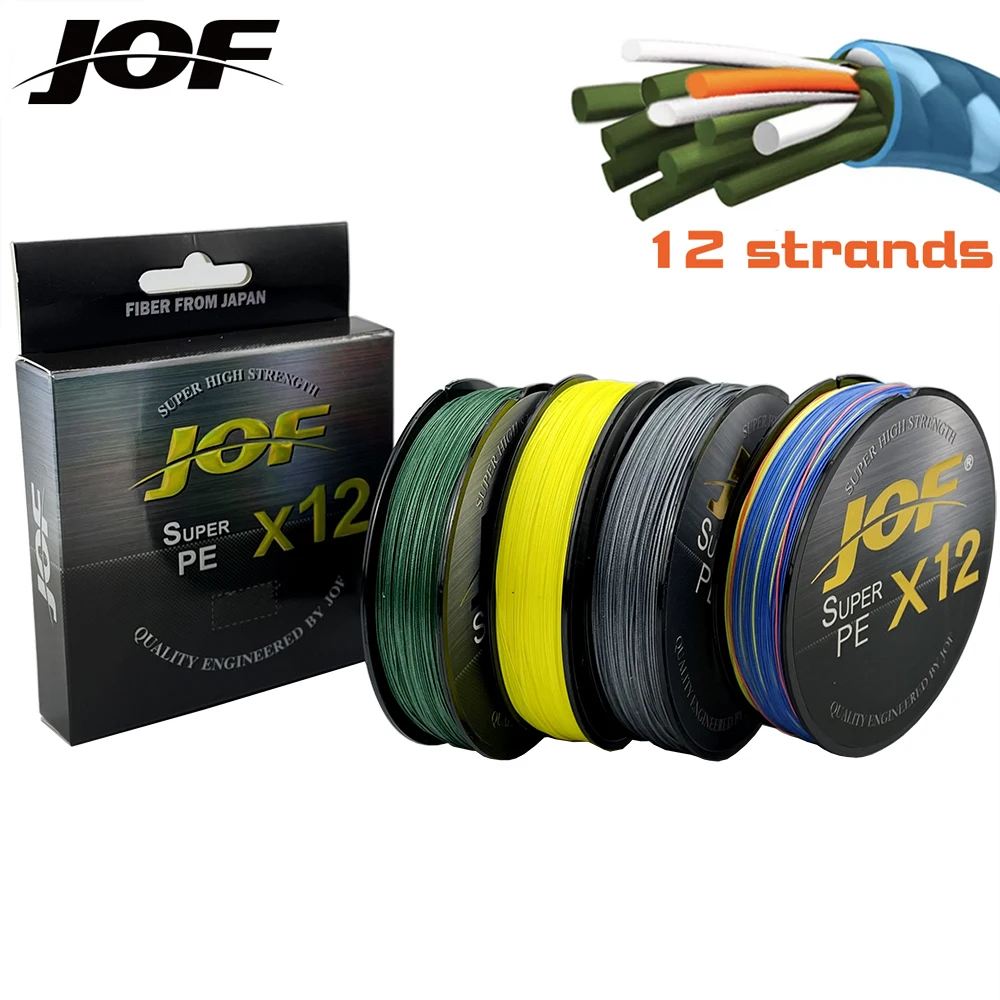 JOF 12/9 Strand Japan Super Strong PE Braided Fishing Line Multifilament 500/300/100M Braid 12/9 Thread Braid 20LBS-92LBS
JOF 12/9 Strand Japan Super Strong PE Braided Fishing Line Multifilament 500/300/100M Braid 12/9 Thread Braid 20LBS-92LBS