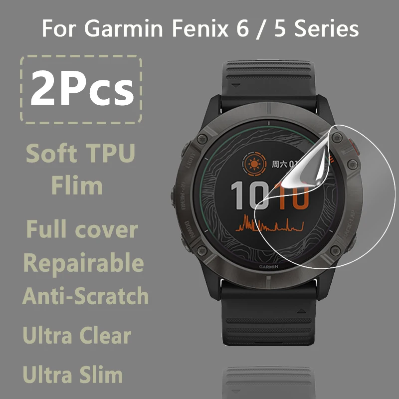 2Pcs For Garmin Fenix 6 6S 6X Pro 5 5S 5X Plus Watch Soft TPU Repairable Protective Film Screen Protector -Not Tempered Glass
2Pcs For Garmin Fenix 6 6S 6X Pro 5 5S 5X Plus Watch Soft TPU Repairable Protective Film Screen Protector -Not Tempered Glass