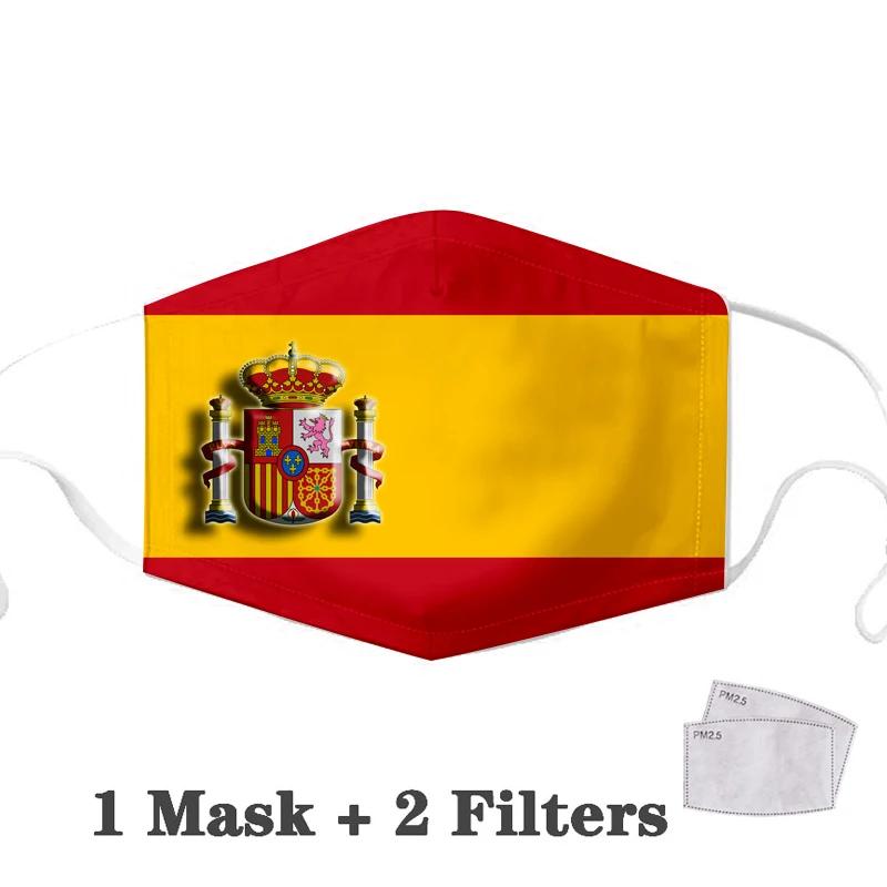 Adult Mask Printing Spanish Flag Anti-dust Pm2.5 Filter Masks Carbon Insert From Reusable Mask Rise Ashes Spain Cotton Masks
Adult Mask Printing Spanish Flag Anti-dust Pm2.5 Filter Masks Carbon Insert From Reusable Mask Rise Ashes Spain Cotton Masks