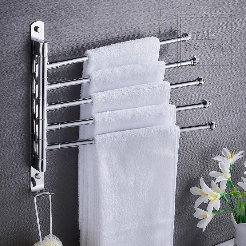 Non-perforated Stainless Steel Towel Rack, Movable and Rotating Multi-rod Towel Rack, Bathroom Hardware Pendant
Non-perforated Stainless Steel Towel Rack, Movable and Rotating Multi-rod Towel Rack, Bathroom Hardware Pendant