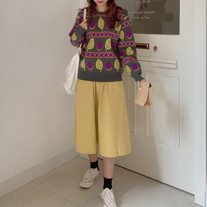 HziriP Women Sweater Autumn Winter Long Sleeve Jumper 2019 New Office Lady Vintage Print Knitted Loose Fashion Pullover Femme
HziriP Women Sweater Autumn Winter Long Sleeve Jumper 2019 New Office Lady Vintage Print Knitted Loose Fashion Pullover Femme