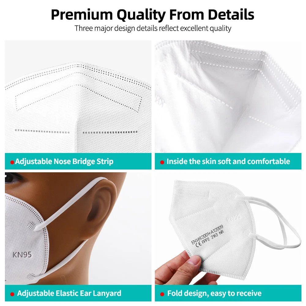 10-100PCS KN95 Mascarillas FFP2 reutilizable 6 Layers Filter Protective 95% PM2.5 Approved Hygienic ffp2mask ce Negras fpp2maske
10-100PCS KN95 Mascarillas FFP2 reutilizable 6 Layers Filter Protective 95% PM2.5 Approved Hygienic ffp2mask ce Negras fpp2maske