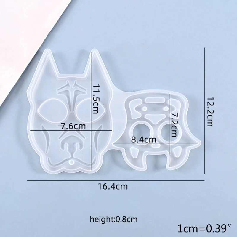 DIY Crafts Jewelry Crystal Epoxy Resin Mold Dog/Cow Face Keychain Silicone Mould
DIY Crafts Jewelry Crystal Epoxy Resin Mold Dog/Cow Face Keychain Silicone Mould