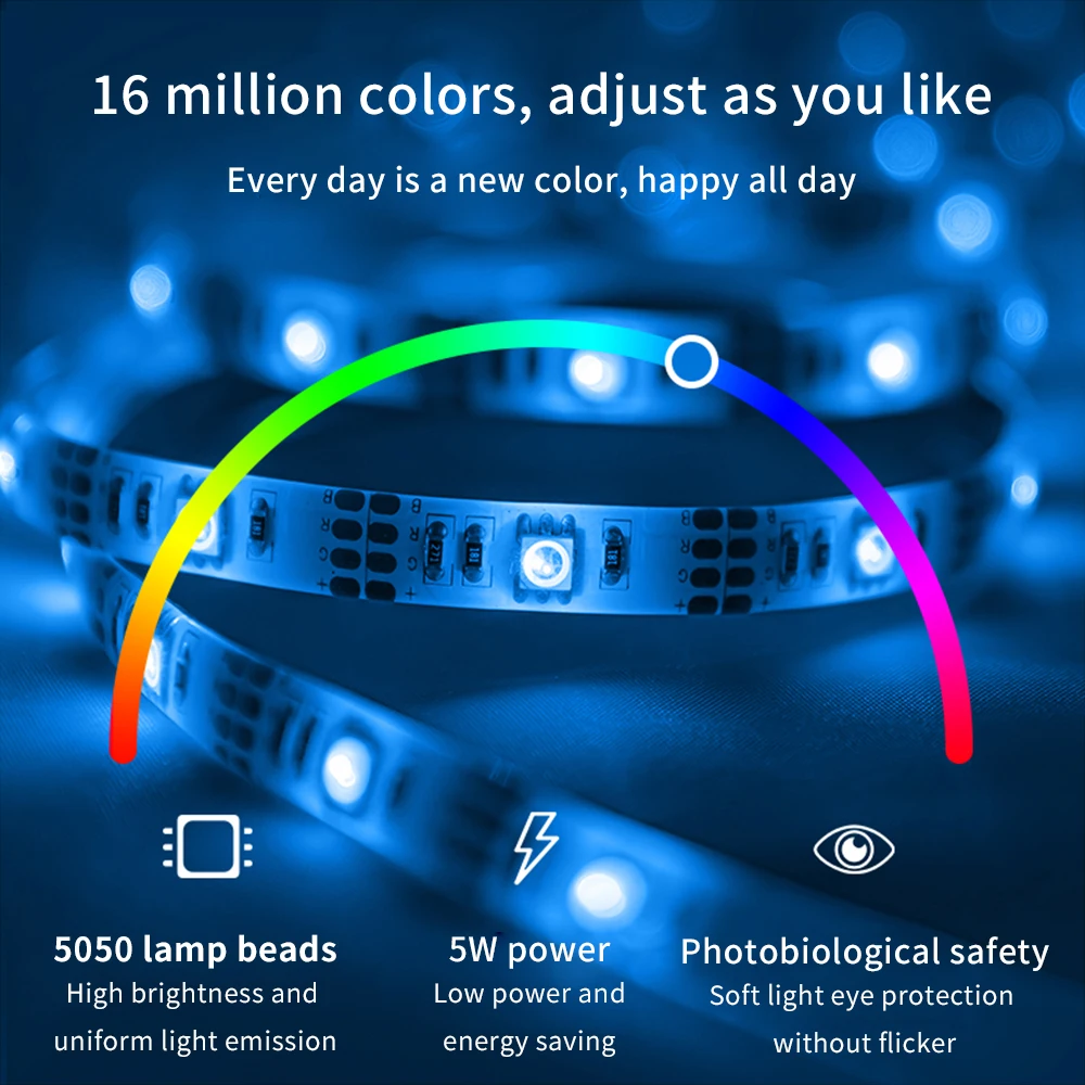 

Умная лента NiteBird RGB, цветная светодиодсветодиодный лента в форме ягненка, максимальное расширение до 10 м, 16 миллионов светодиодных светильн...