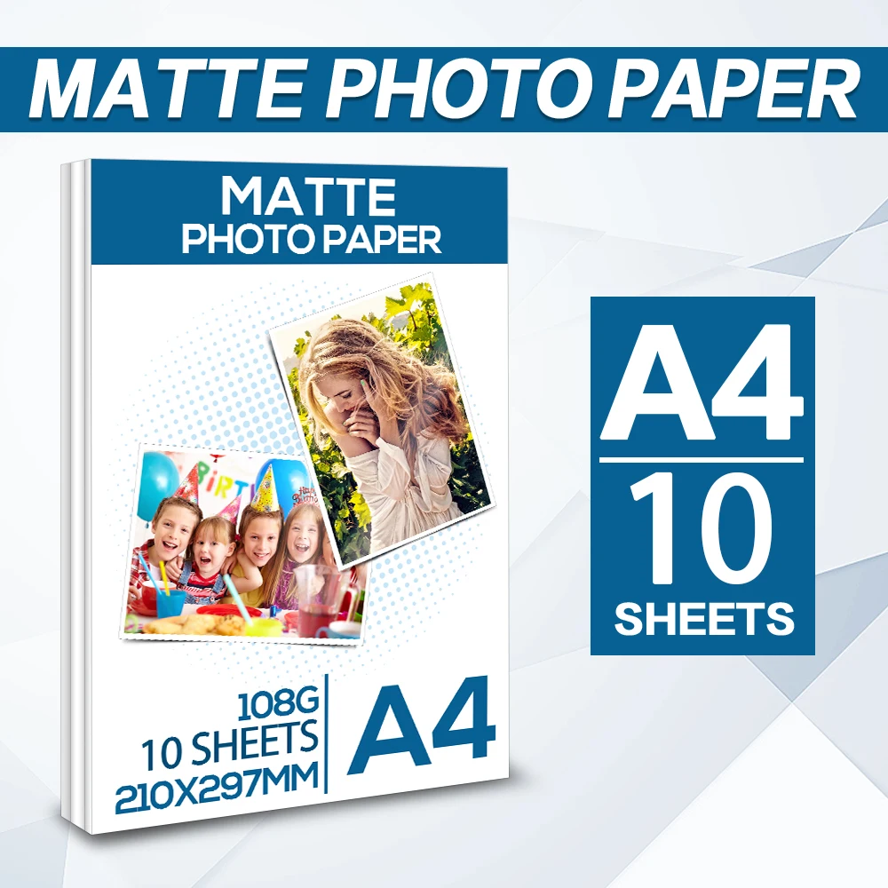 

Матовая фотобумага Labelwell, A4 10/20 листов, 108 г, X мм, для струйного принтера, A4, водонепроницаемый принтер, фотобумага для печати изображений