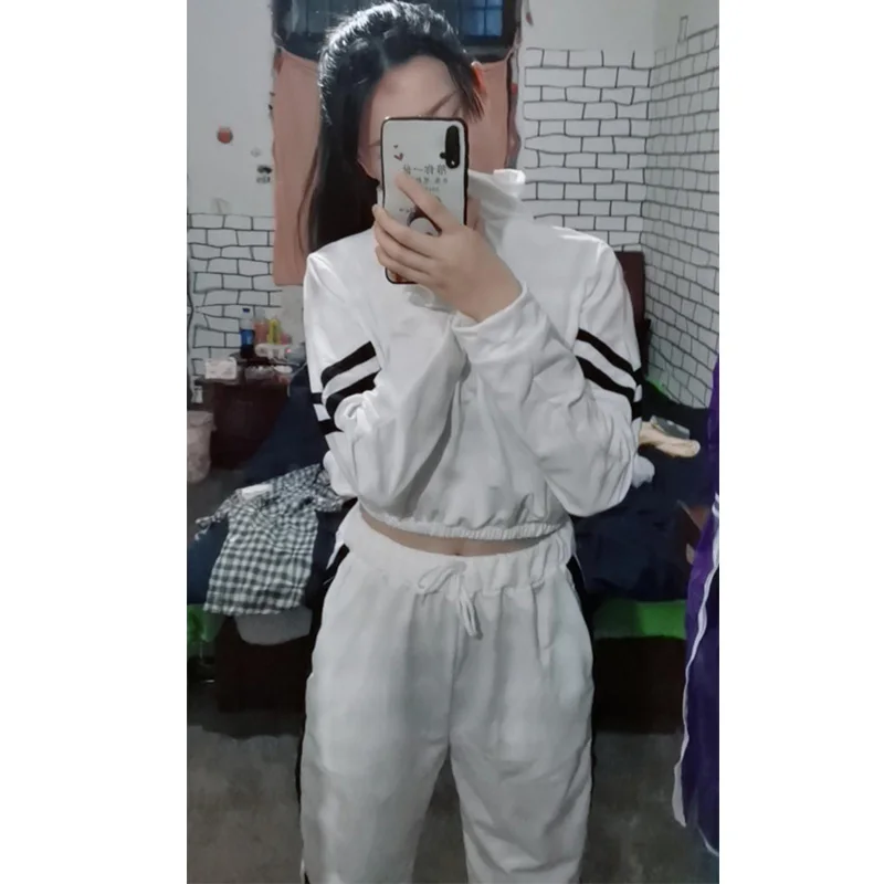 Two Piece Set For Women Top + Harlan Pants Long sleeve White Black Trend Tracksuit Women Student Casual Two Piece Outfits Girl
Two Piece Set For Women Top + Harlan Pants Long sleeve White Black Trend Tracksuit Women Student Casual Two Piece Outfits Girl